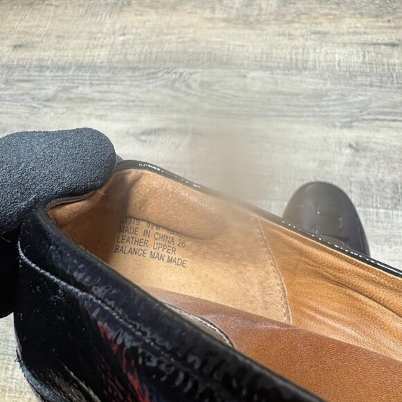 Clarks Artisan Black Patent Leather Low Wedge Slip On Shoes Women's Size 8.5 - Picture 5 of 7